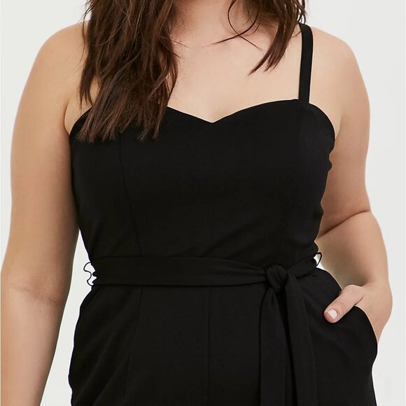 🆕 4X Premium Ponte Self Tie Strapless Jumpsuit - Picture 3 of 6